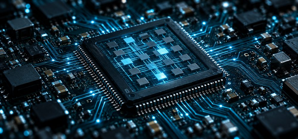 FPGA chip on a printed circuit board